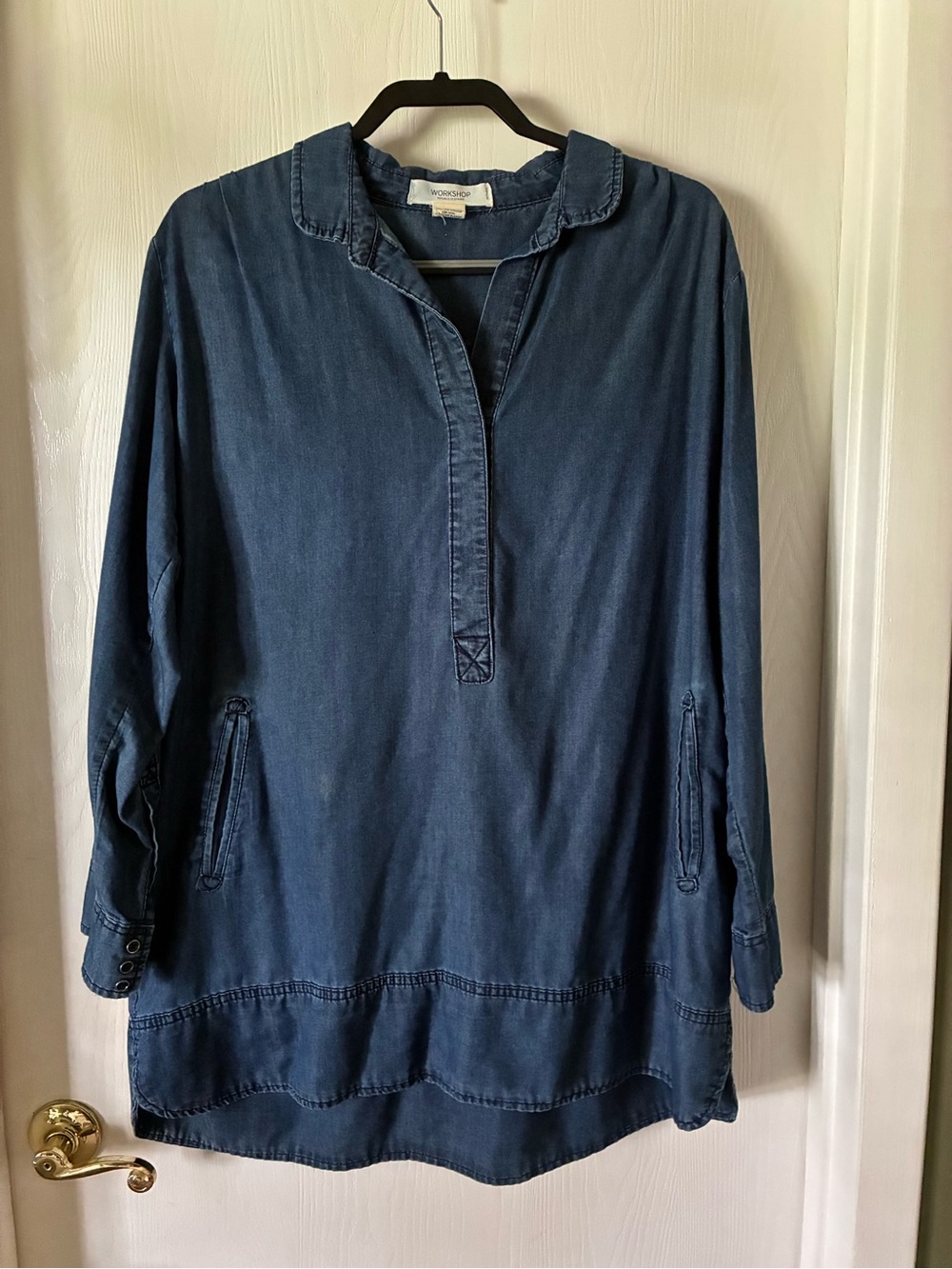 Workshop Republic Clothing Indigo Denim Tunic Top